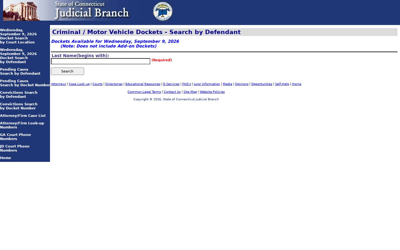 West Hartford County pending case search used to locate a warrant court