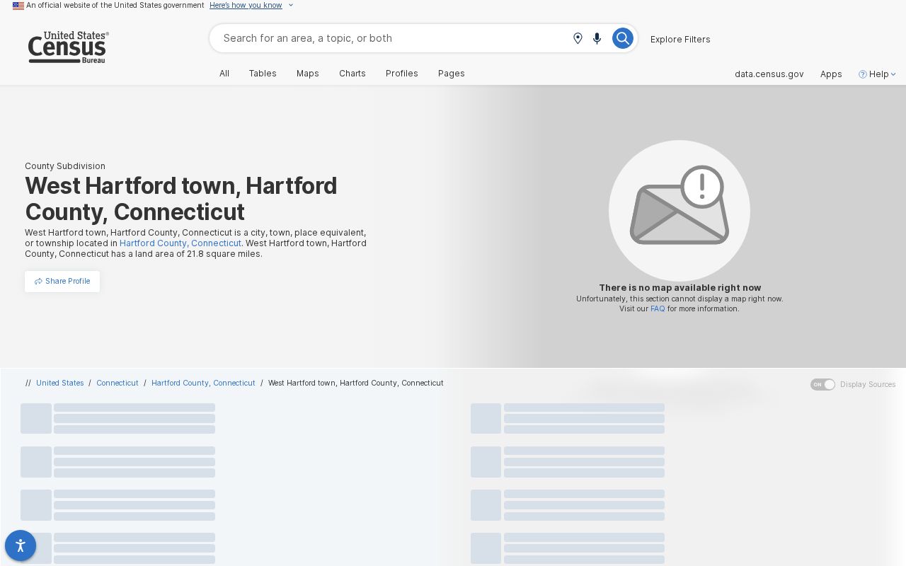 West Hartford town population context for warrant records